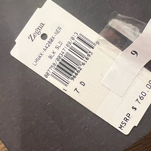 Men’s Zegna black leather dress shoe - Picture 3 of 11